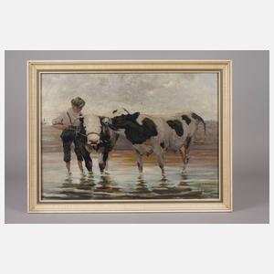 Leonore Hiller, Kühe am Wasser
