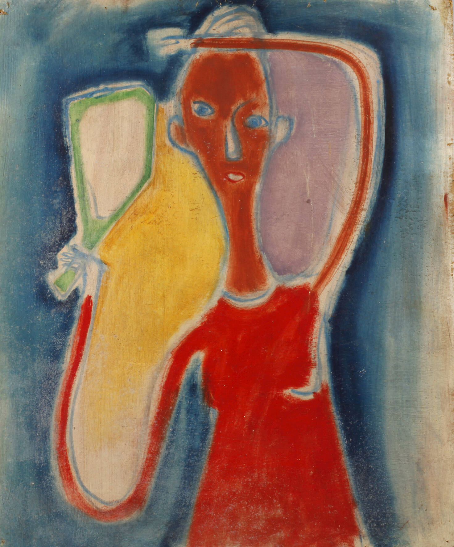 Prof. Helmut Lortz, attr., Frau mit Spiegel