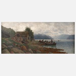 Franz Maecker, Fischer am Seeufer