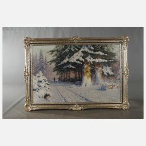 Walter Moras, Jäger im Winterwald