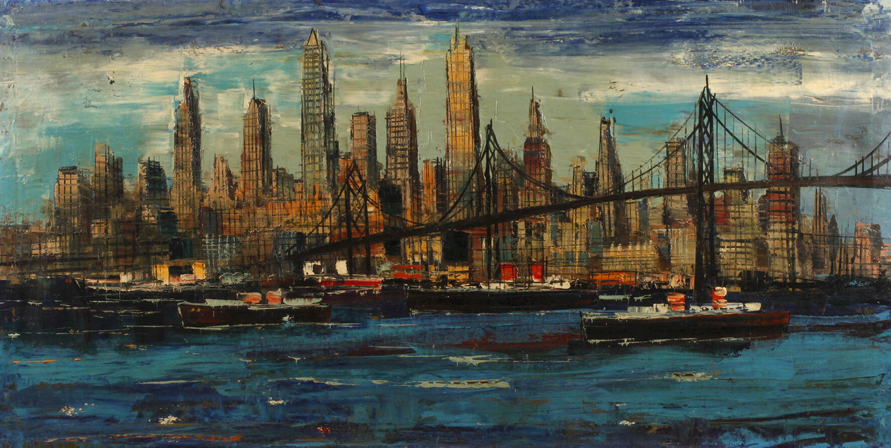 Rudolf Pusak, attr., Skyline von New York