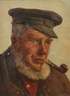 Adolf Rheinert, Portrait eines Fischers mit Pfeife