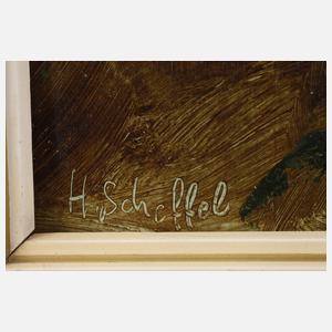 H. Scheffel, Blumenstillleben