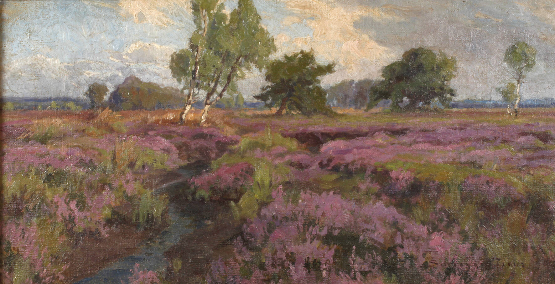 Franz Schreyer "Im blühenden Heidemoor"