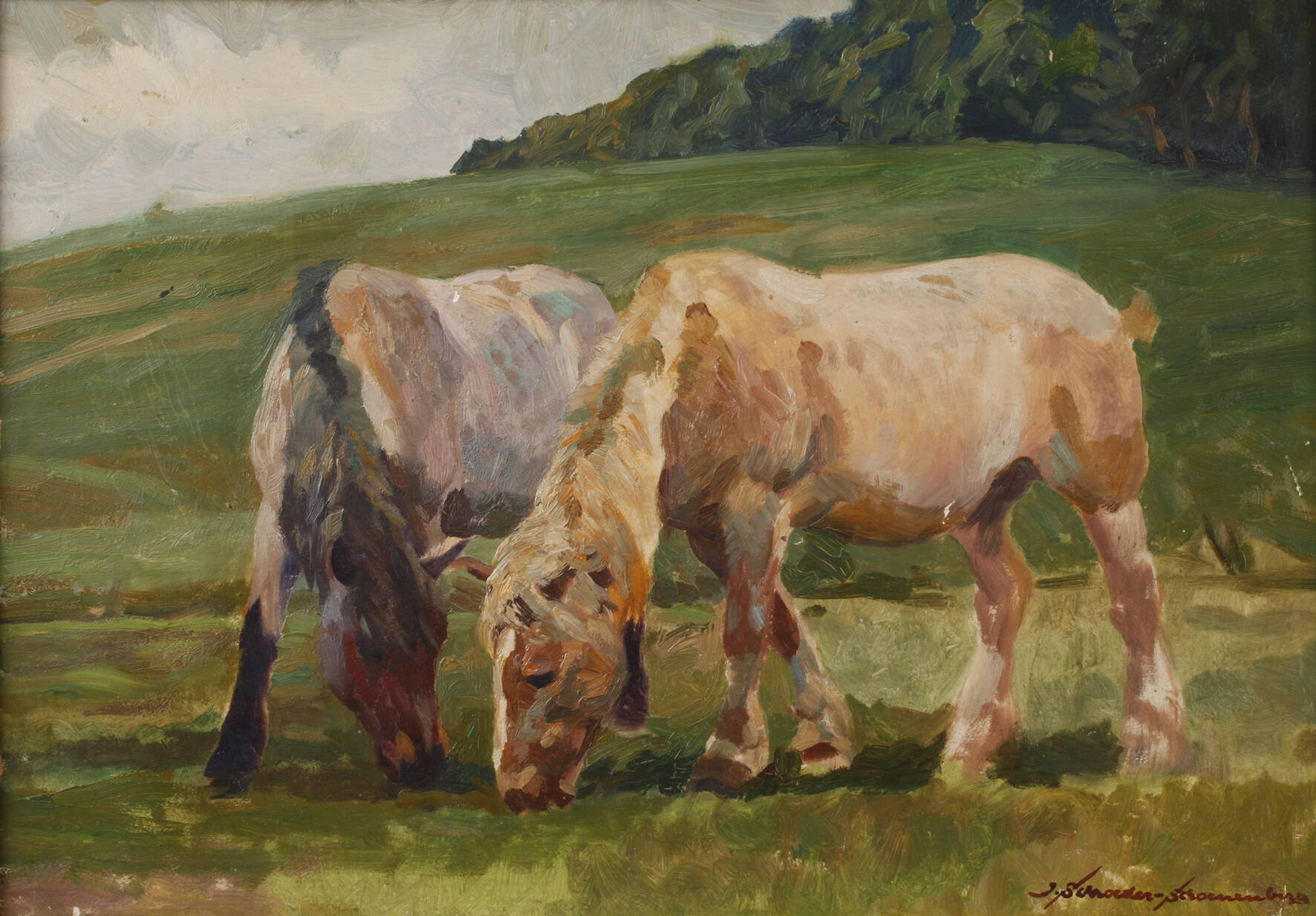 Josef Schroeder-Schönenberg, Pferde auf der Weide