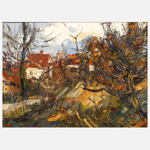 Alexander von Szpinger, "Dorfstraße bei Köln"