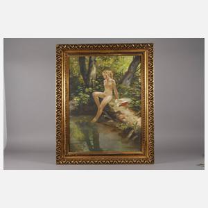 Emil Witasek, Mädchenakt am Bach