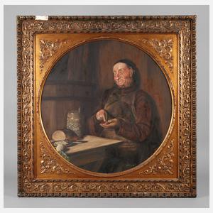 Mönch bei der Brotzeit