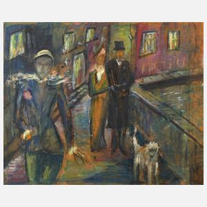 Nächtliche Straßenszene