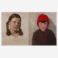 Fritz Aumer, attr., Zwei Kinderbildnisse111