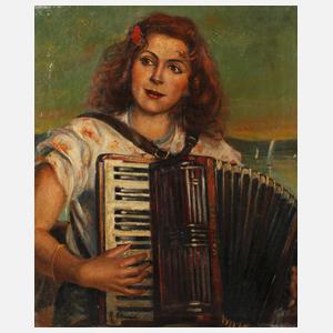 Akkordeonspielerin