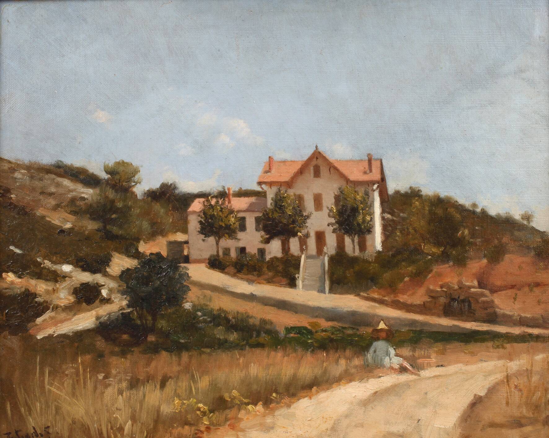 Einsames Haus in den Bergen