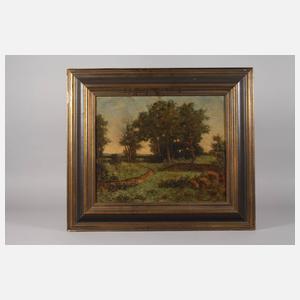 Baumgruppe in Sommerlandschaft