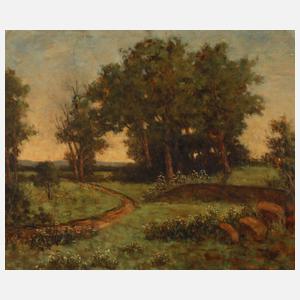 Baumgruppe in Sommerlandschaft