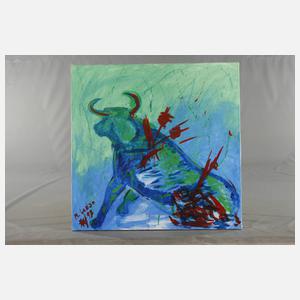 M. Ladon, Stierkampfszene