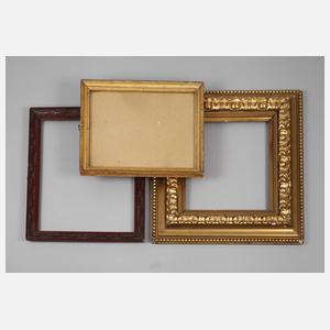 Konvolut drei Leistenrahmen 19./20. Jh.