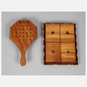 Brettspiel und Jeton-Schatulle