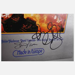 Schallplatte Deep Purple mit Autografen