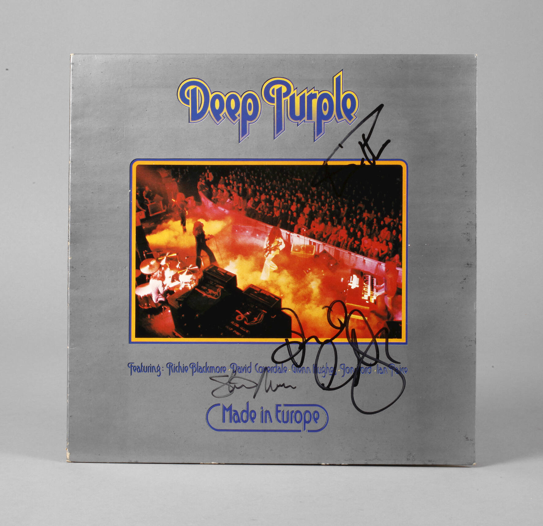 Schallplatte Deep Purple mit Autografen