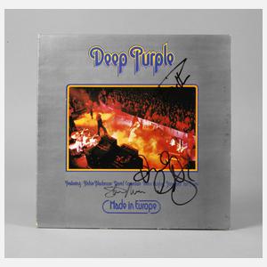 Schallplatte Deep Purple mit Autografen