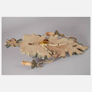 Geschnitzte Lampengarnitur