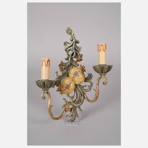 Geschnitzte Lampengarnitur