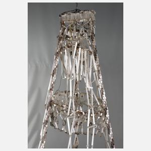 Glasperlenleuchter Biedermeier