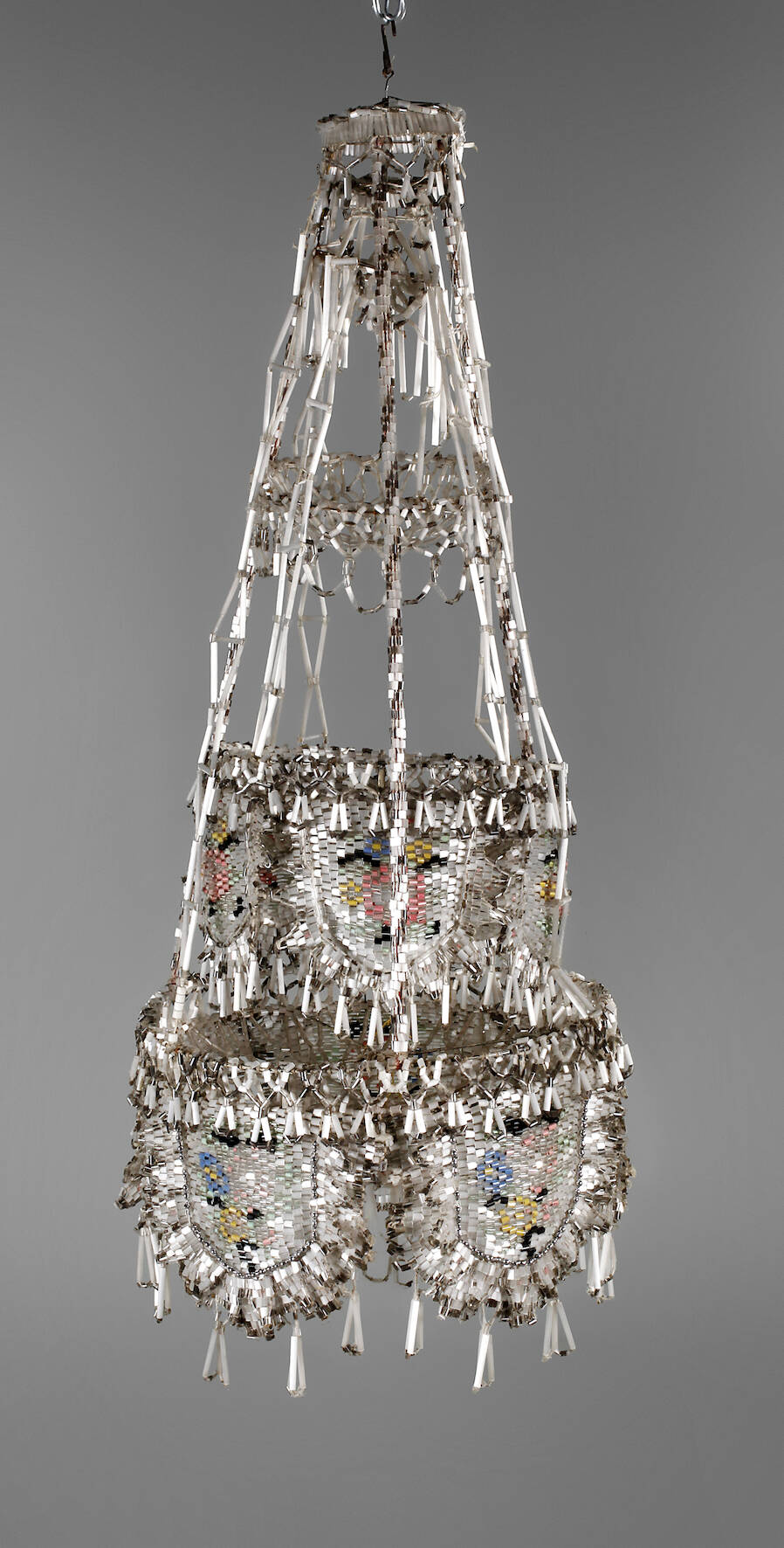 Glasperlenleuchter Biedermeier