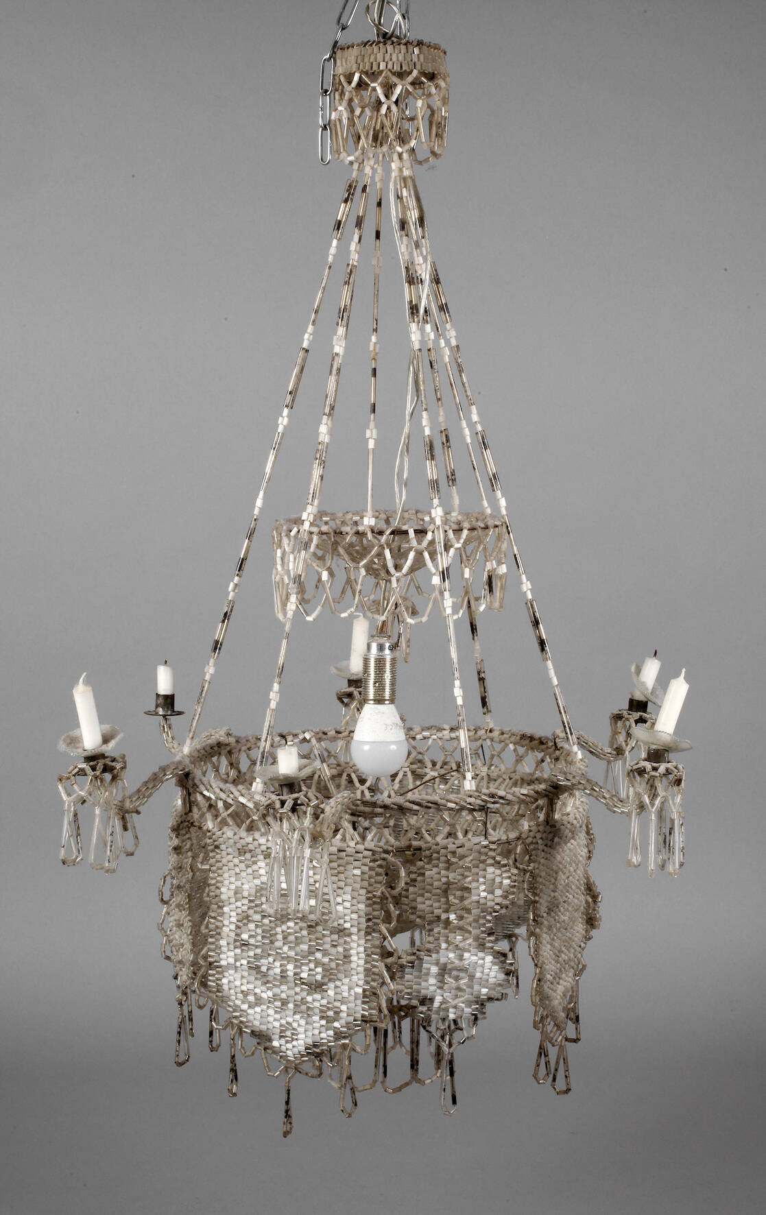 Glasperlenleuchter Biedermeier