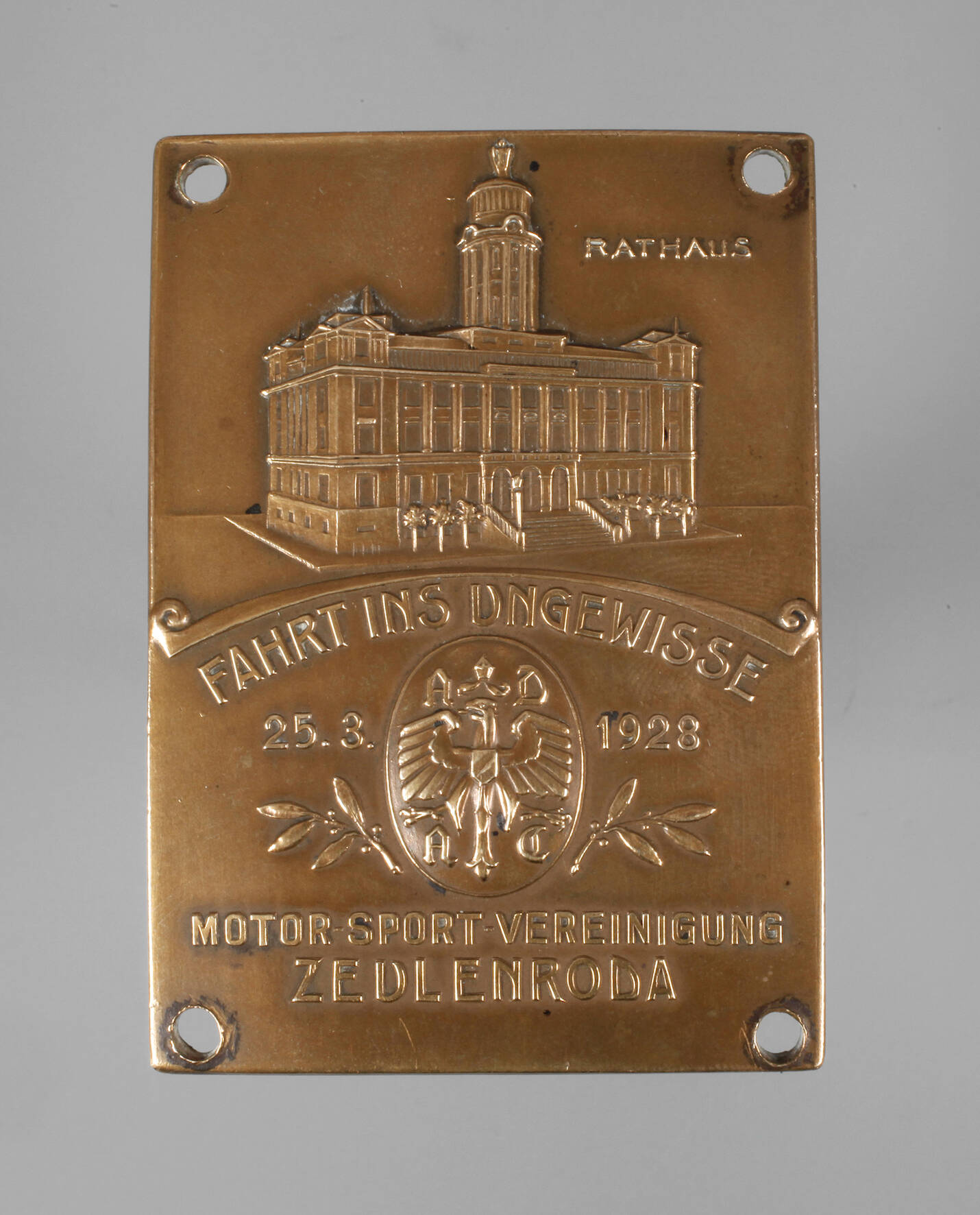 Erinnerungsplakette ADAC Zeulenroda