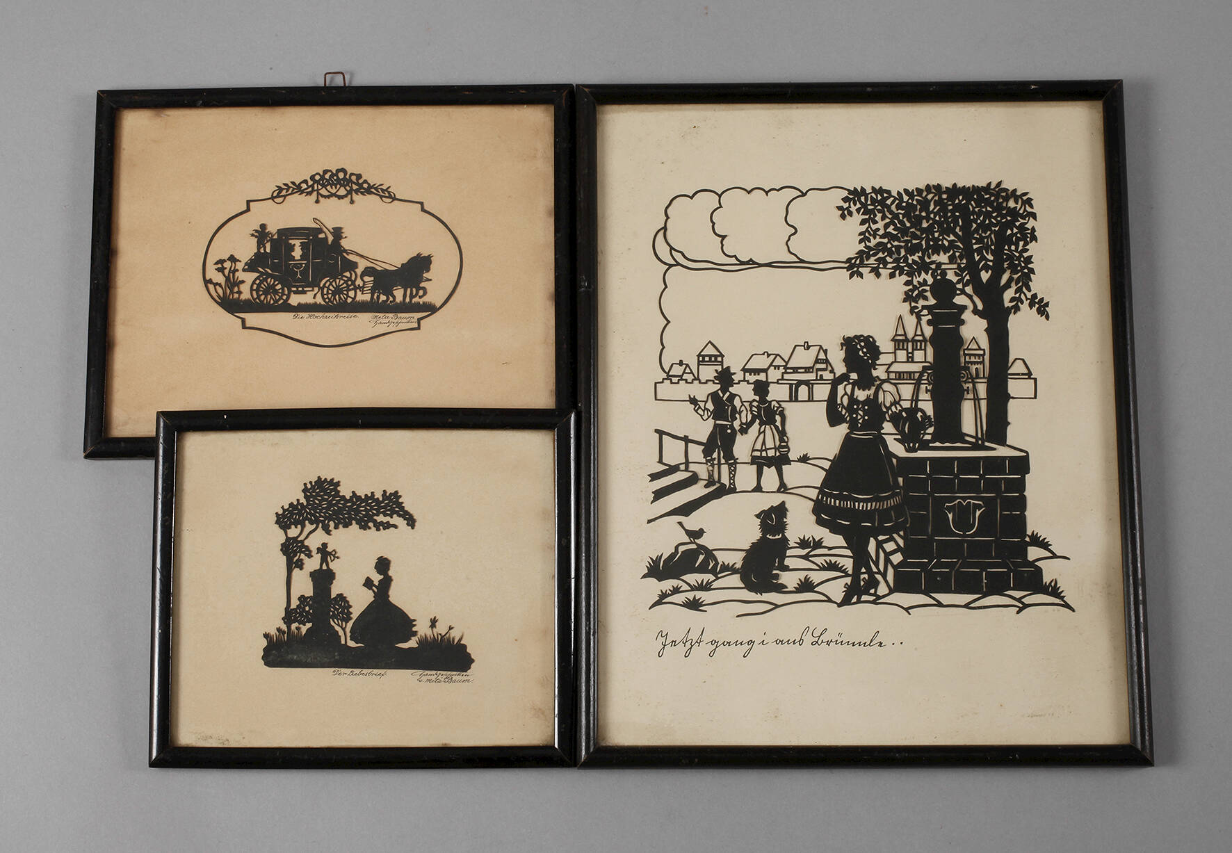 Drei Scherenschnitte