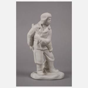 Biskuitporzellanfigur russischer Jäger