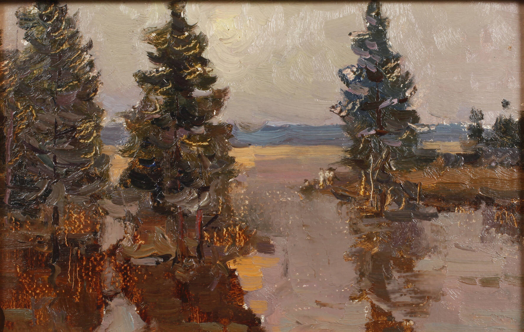 Anatoly Iwanowitsch Kojewnikow, Bäume am See