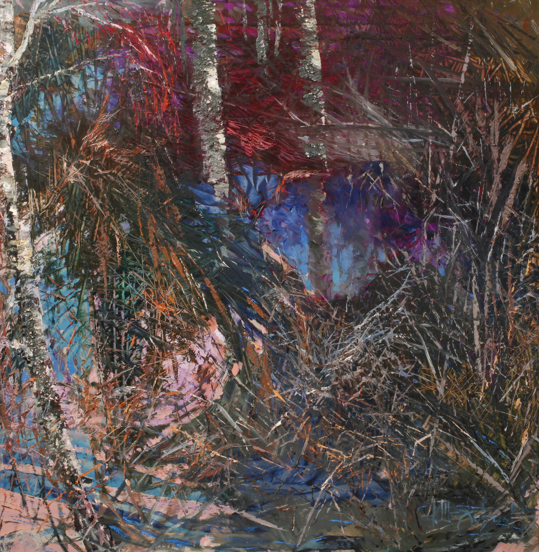 Alexander Shekhovtsov, Weiher im Birkenwald