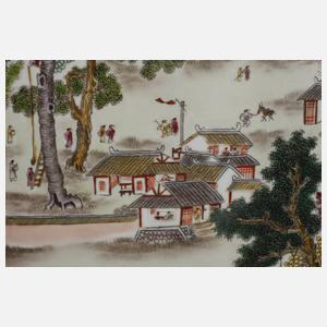 Große Porzellanbildplatte