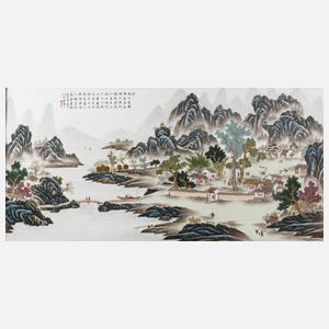 Große Porzellanbildplatte