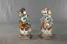 Paar Keramik Löwen
