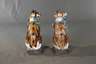 Paar Keramik Löwen