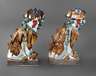 Paar Keramik Löwen