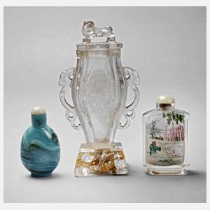 Deckelgefäß Bergkristall