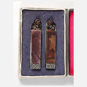 Paar Petschafte im Etui