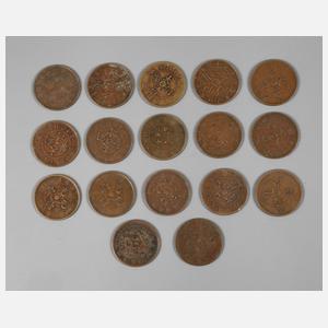 Konvolut Kupfermünzen China