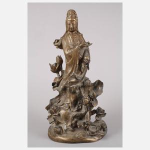 Bronzeplastik Guanyin