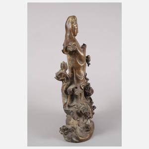 Bronzeplastik Guanyin