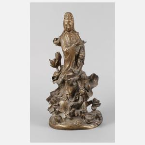 Bronzeplastik Guanyin