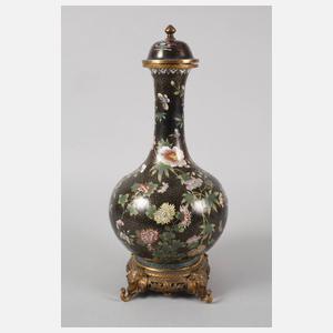 Deckelvase Cloisonné