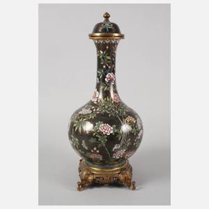 Deckelvase Cloisonné
