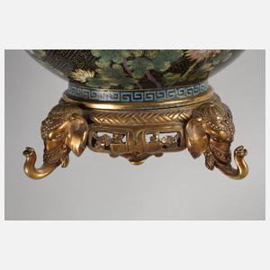 Deckelvase Cloisonné