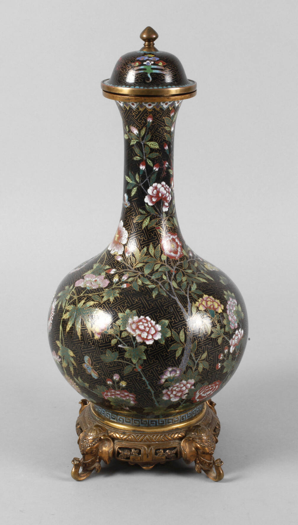 Deckelvase Cloisonné