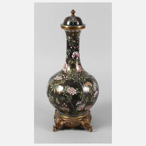 Deckelvase Cloisonné